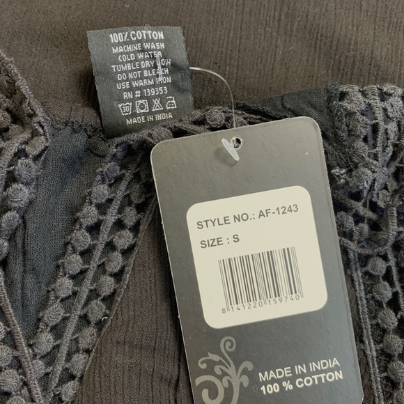 Black Cotton Dress - Picture 8 of 8